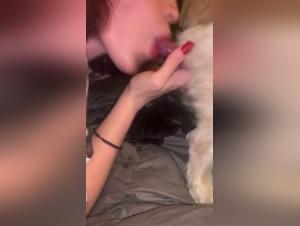 Wild canine blowjob: Fecan delight and raw enjoyment