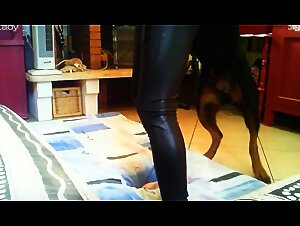 Slut Gets Fucked By Latex Dog