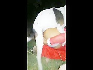 Woman and her dog in an intimate relationship