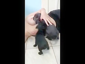 Intimate Moment with a Puppy