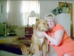 Mature Woman and Her Best Friend on All Fours