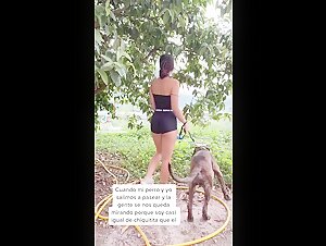 Teen and Her Dog