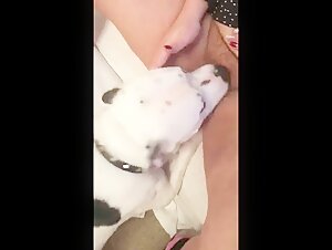 BBW woman and her dog