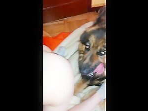 Woman and her dog
