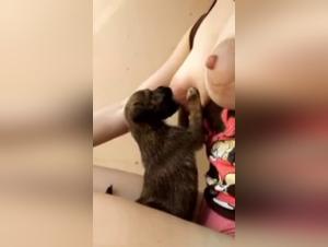 Wild zoophilia: The bear impregnates the woman during breastfeeding