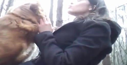Zoophilia Outdoor: Milly let off steam by a powerful dog