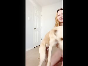 19-year-old girl from Mississippi and her dog