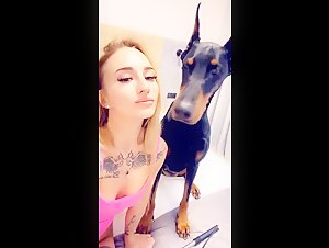 Sonya and her four-legged friend