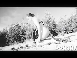 Intimate Moment with Man's Best Friend