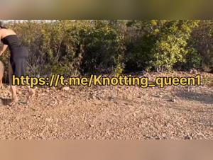 Wild Knotting: Dog Devours Ecstatic Slut Outdoors