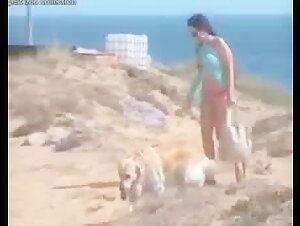 Woman sharing an intimate moment with her dog