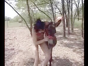 Intimate encounter with a donkey and a dog