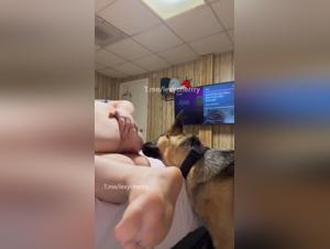 Dog devouring Mom's ass, no holds barred