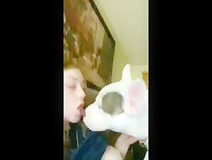 Intimate Moment: Lick3 and His Four-Legged Best Friend