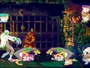 Sailor Scouts y perro mutante en un universo de Resident Evil