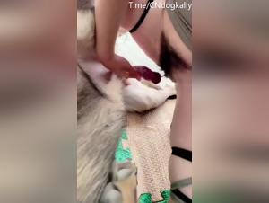 Bestialidad en el granero: lo devora, patas arriba, con su perro