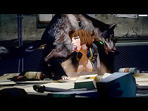 Woman and dog: a beastly encounter