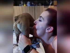 Canine debauchery: a woman reduced to the object of bestial lustration