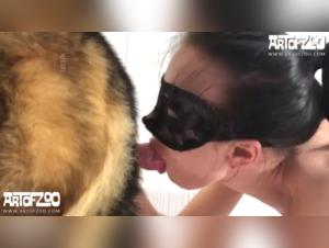 The dominant shepherd takes no prisoners with his mistress