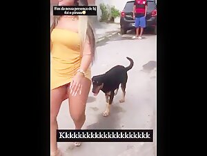 Woman and dog: a beastly encounter