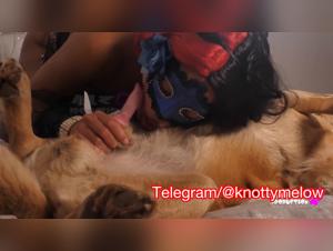 Teen Milf Engages in Zoophilia with Pregnant Dog in Homemade Video