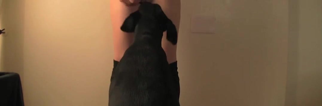 Summer gets blasted by her dog