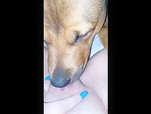 Woman and her dog