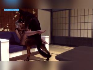 Maya's Wild Desire: Forbidden Kisses with a Dog