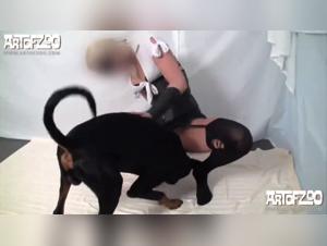 Wild Doggy Fun: Silvy gets busy under the stars with a furry friend