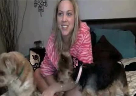 Doggy Love Session: Blonde Getting Pampered by Her Loyal Pup