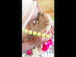 Intimate Moment with a Puppy