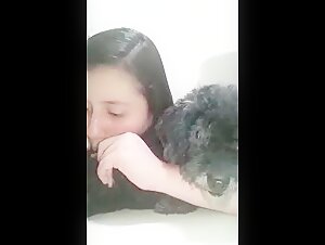 Woman and Dog: A Forbidden Meeting