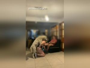 Dog fucks the girl in this homemade video