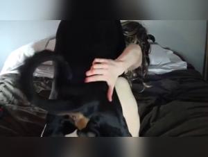 Woman's Zoophilia Adventure with Her Dog and Magic Wand