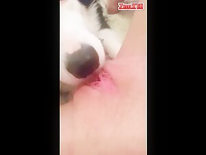 Teen Girl Cums On Dog's Face While Getting Licked (Very Short)