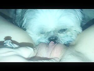 Intimate Moment with a Dog
